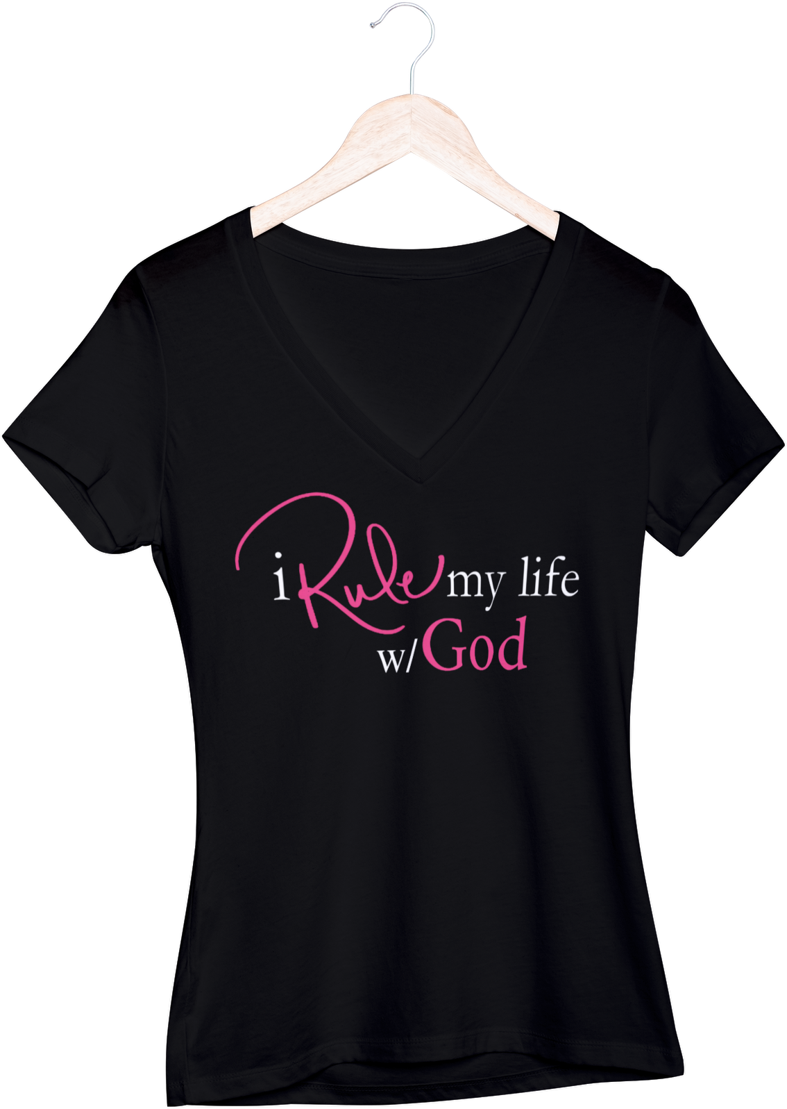I Rule My Life w/God V-Neck T-shirt