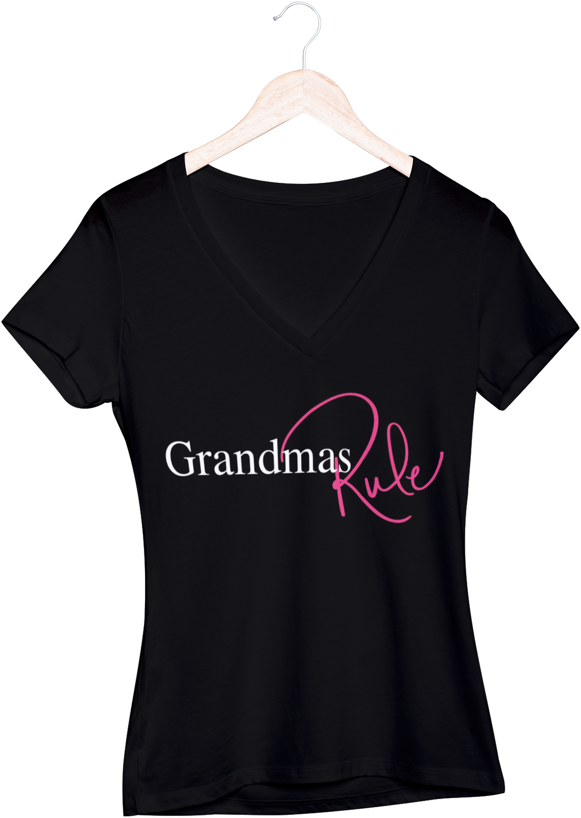 Grandmas Rule V-Neck T-shirt