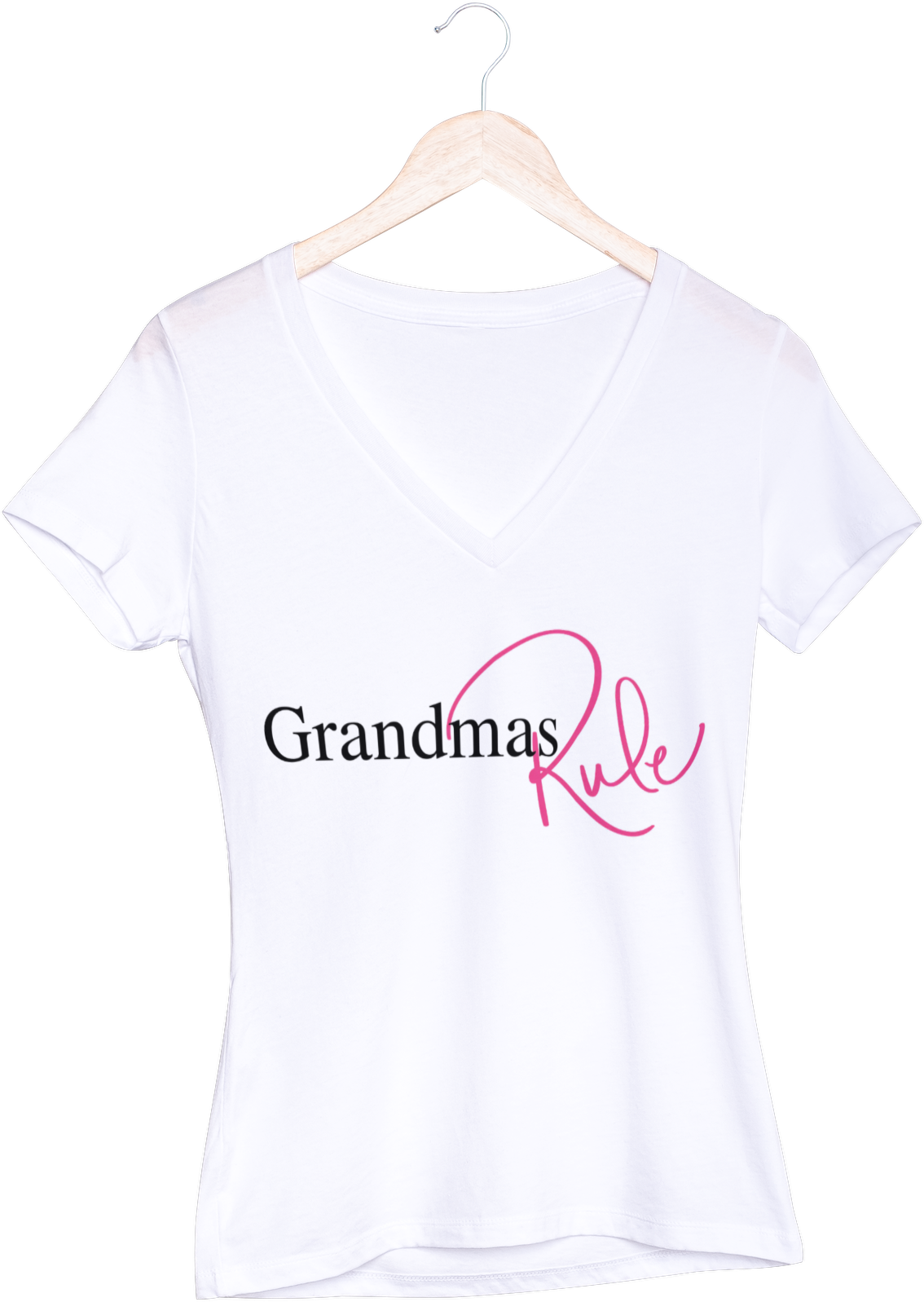 Grandmas Rule V-Neck T-shirt